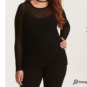 Torrid size 2 sexy see through  mesh long sleeve!